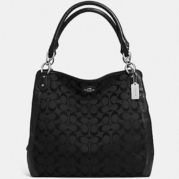 COACH Colette Signature Hobo Bag w/ Silver Coach Hang Tag - Picture 1 of 14